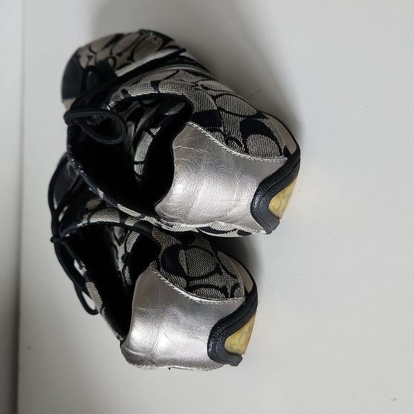COACH | Jayme Signature C Logo Gray & Black Lace Up Shoes sneakers sz 6.5M - Picture 3 of 4